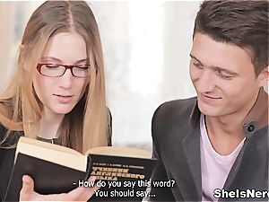 She Is Nerdy - Mixing hook-up with English explores